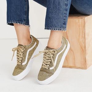 Madewell edition Old Skool Lurex Glitter Vans
